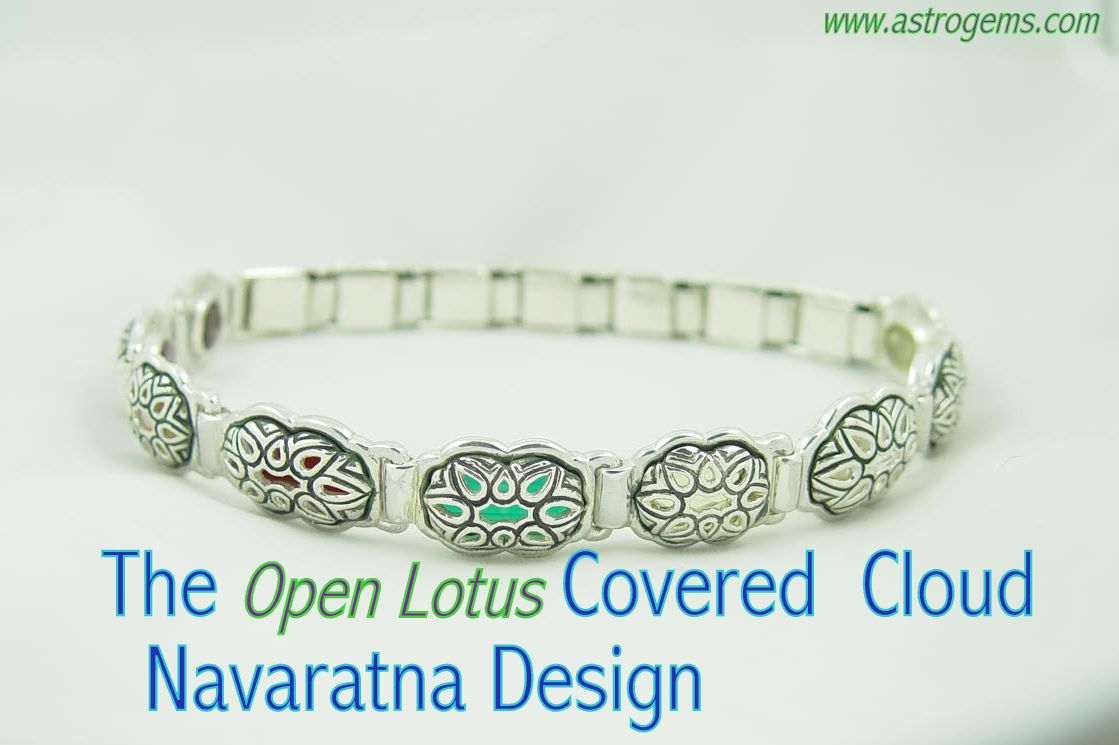 open lotus covered cloud design navaratna