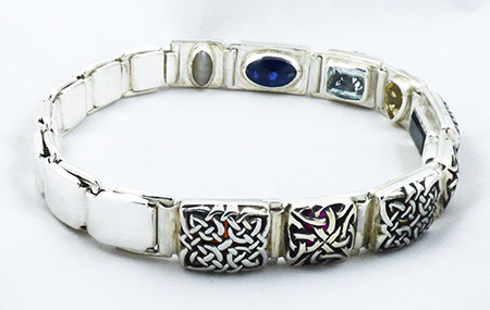 9 gem bangle in a beautiful celtic style design