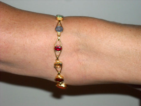 chakra design crystal healing bangle