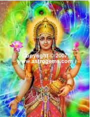 Oil painting of Lakshmi goddess 
