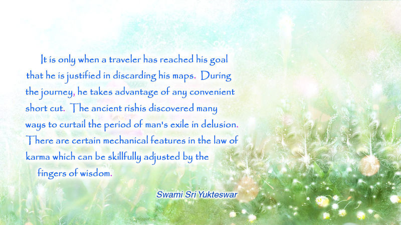 Swami Sri Yukteswar Quote from Autobiography of a Yogi about karma