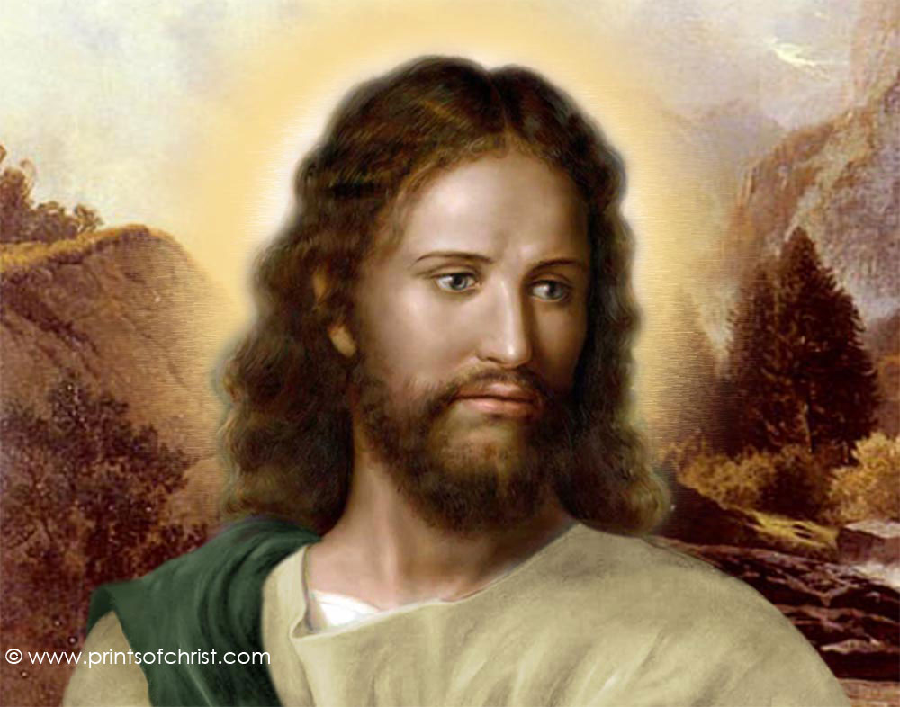 Jesus mountain background