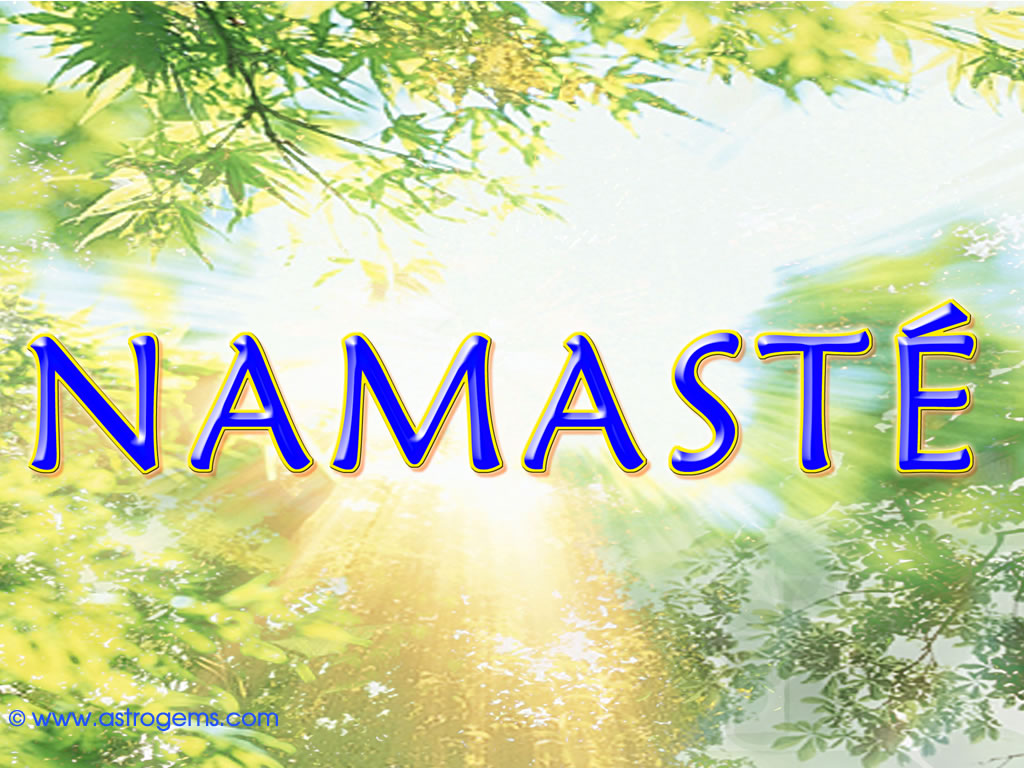 namaste with sun