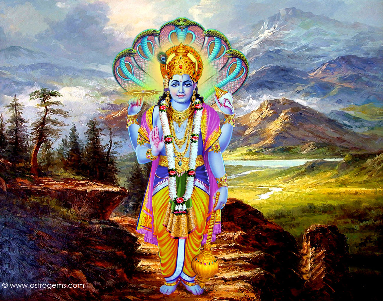 Free Lord Vishnu Wallpapers Narayana Backgrounds Hindu Gods wallpaper Indian 