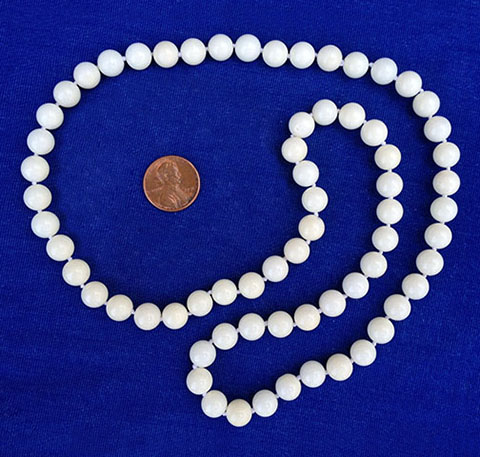 vedic astrological white coral necklace
