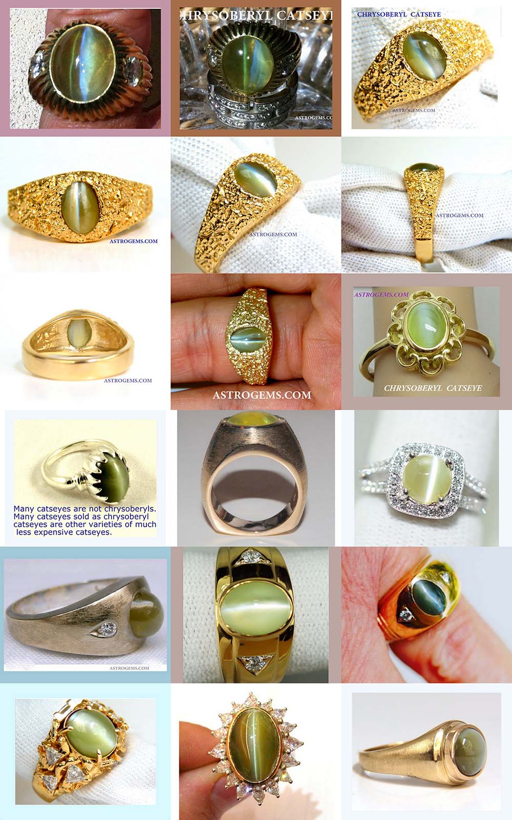 Astrogems can make astrological Chrysoberyl Catseye rings in any style.