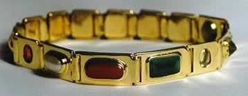 nine gem crystal healing bangle 