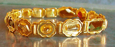 cloud design crystal healing bangle