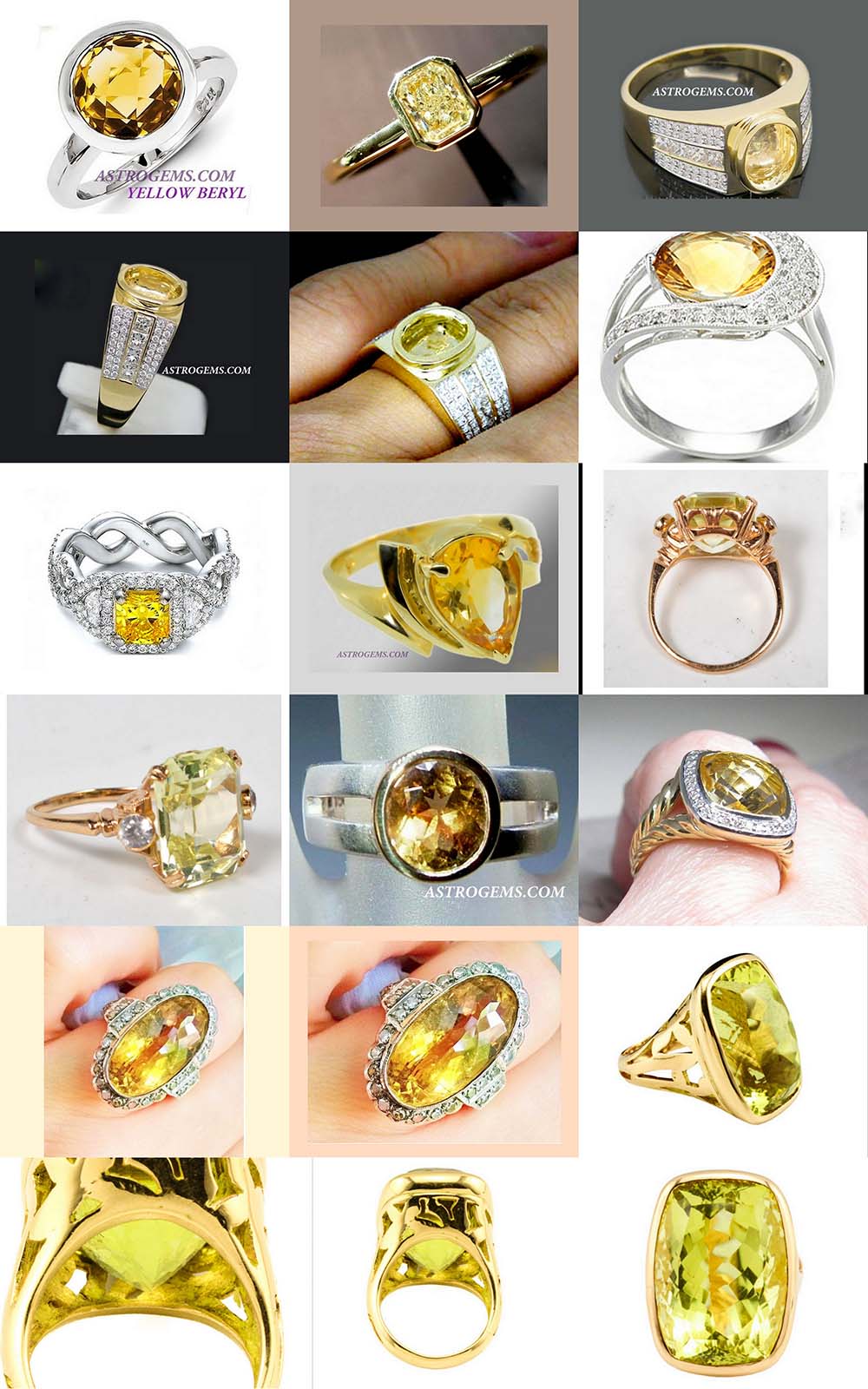 Astrogems can make jyotish astrological Yellow Sapphire rings in any style.
