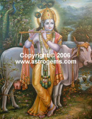 Oil painting of Krishna 