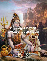 Oil painting of Shiva