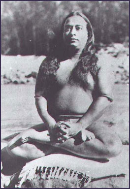 paramahansa yogananda meditating and wearing astrological bangles