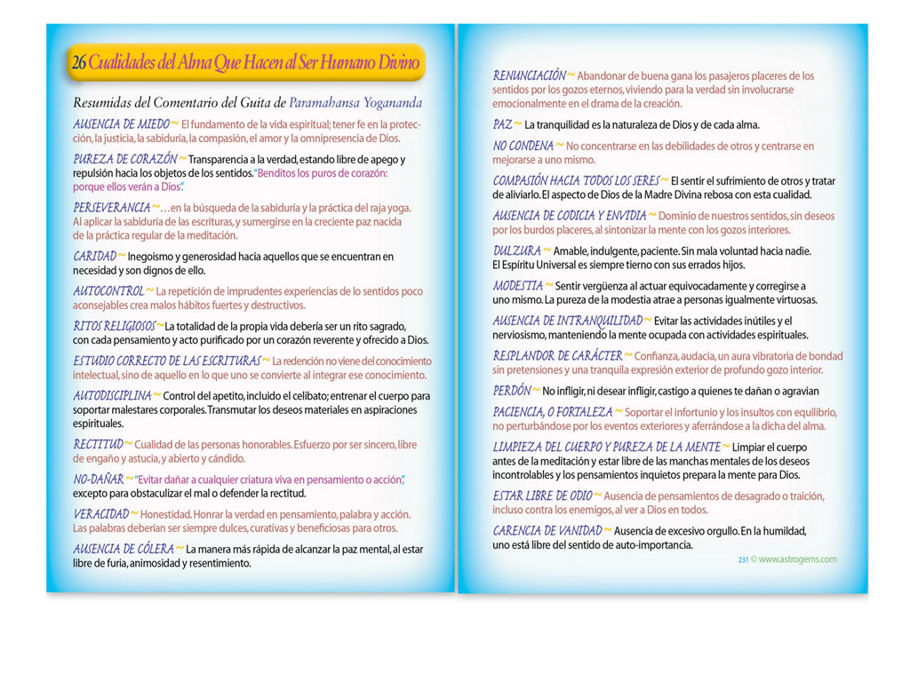 26 Cualidades Spanish