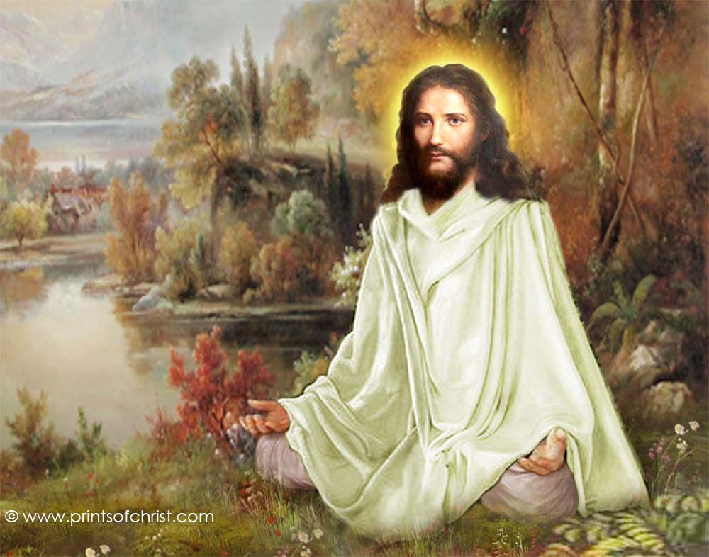 Jesus sitting