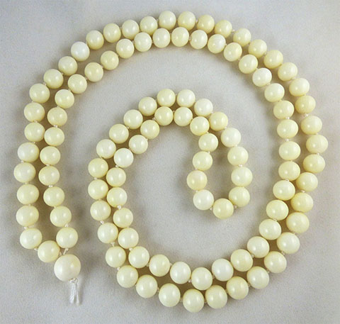 astrological ayurvedic white coral necklace
